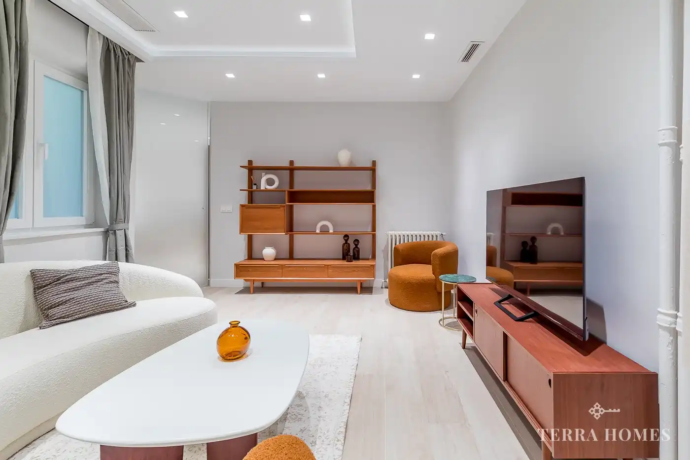 Sala de estar de Apartamento de alquiler en Madrid con Aire acondicionado, Amueblado y Internet