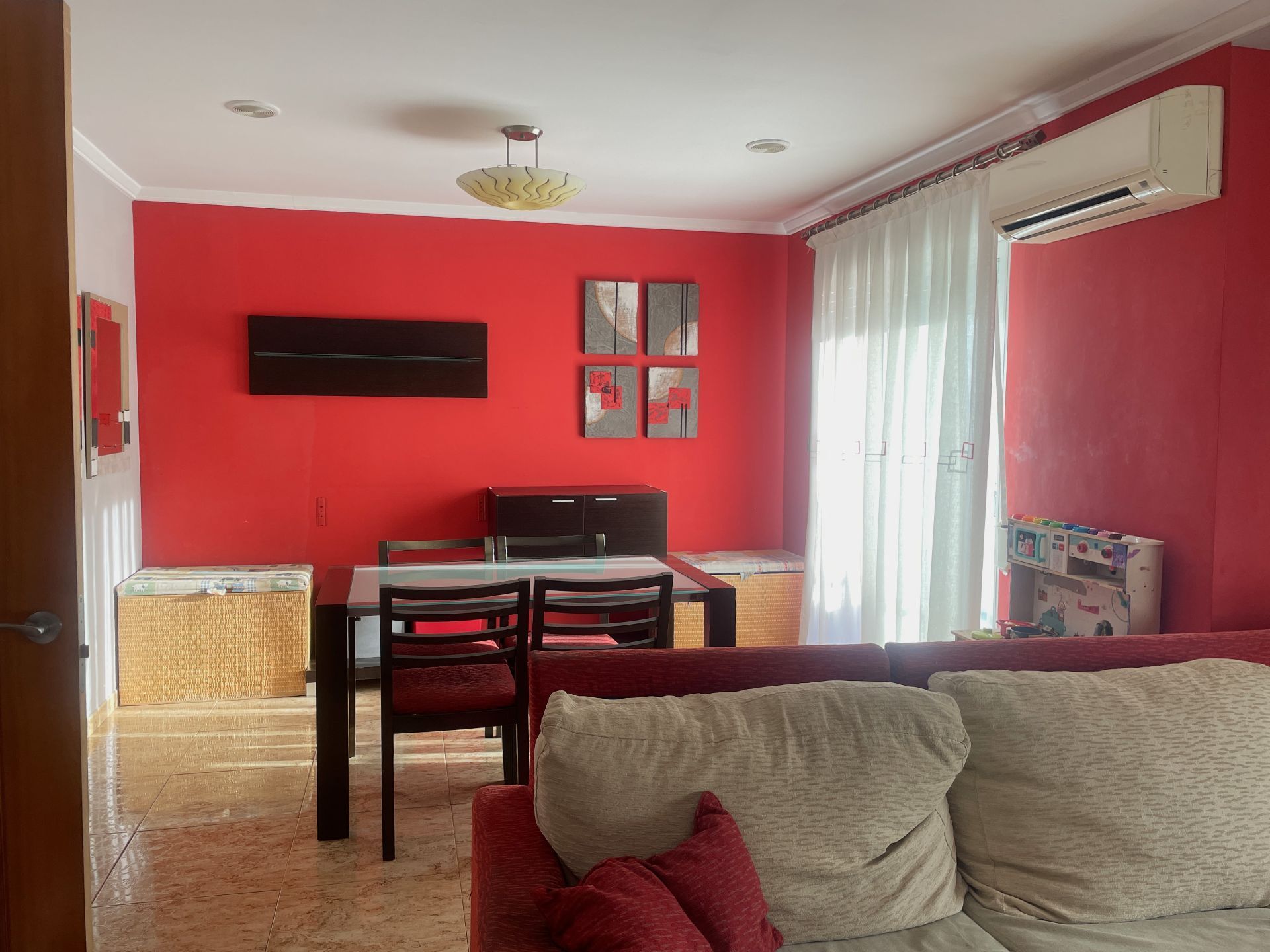 Living room of Flat for sale in L'Olleria  with Air Conditioner, Heating and Terrace