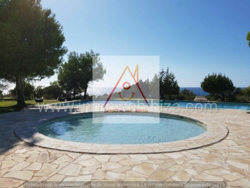 Piscina de Casa adosada de lloguer en Sant Josep de sa Talaia amb Aire condicionat, Terrassa i Moblat