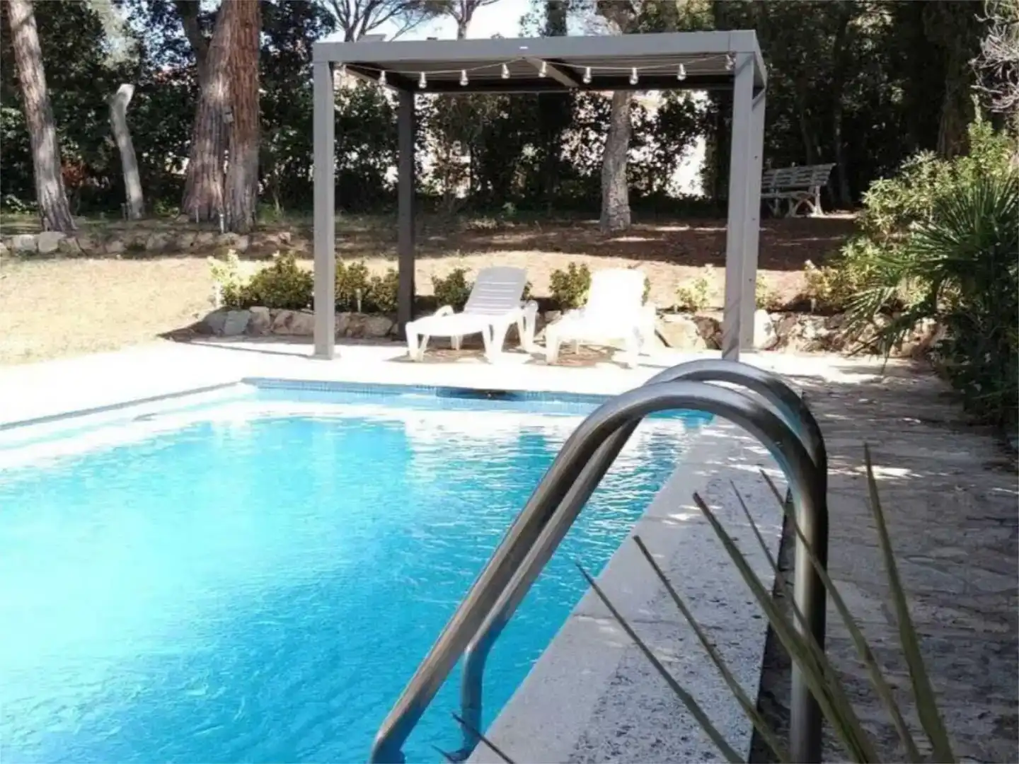 Piscina de Casa o xalet de lloguer en Llagostera amb Aire condicionat, Jardí privat i Parquet
