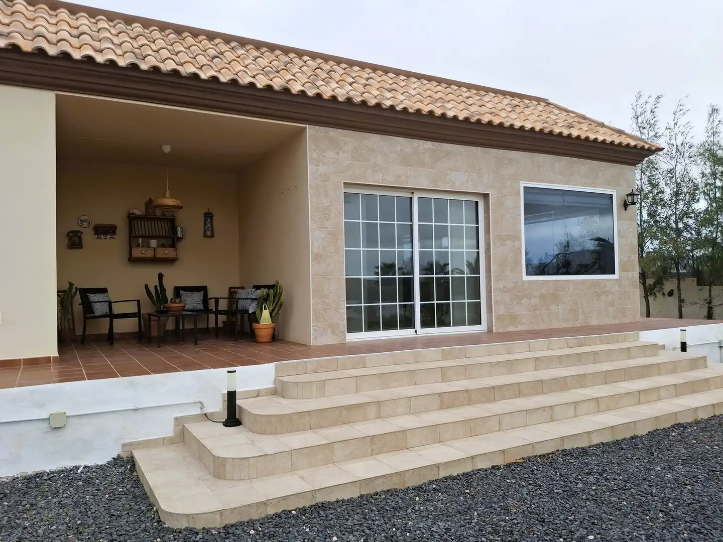 Terrassa de Casa o xalet en venda en La Oliva amb Aire condicionat, Jardí privat i Terrassa