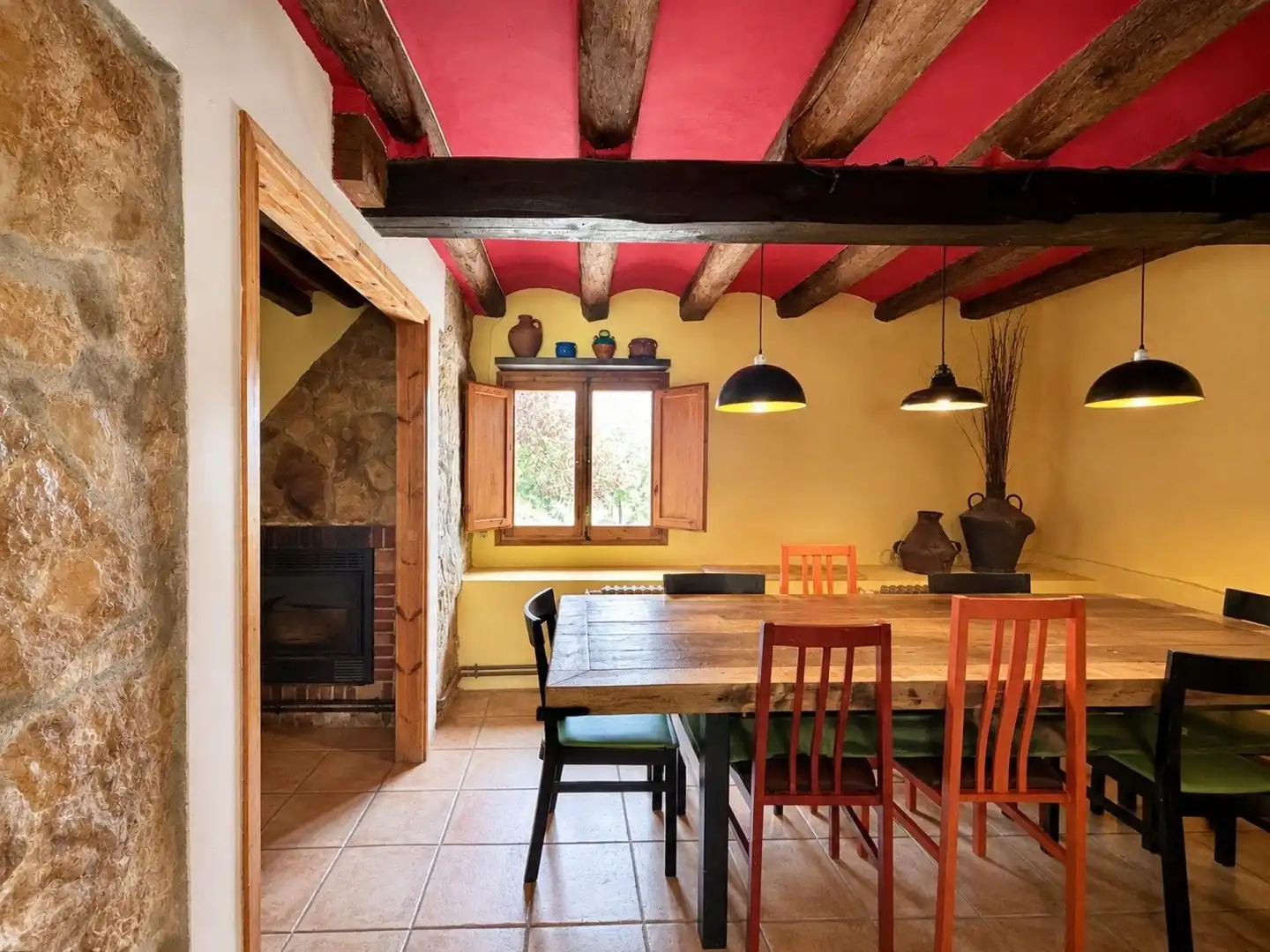 Dining room of Country homes for sale in Querol  with Heating, Terrace and Swimming Pool