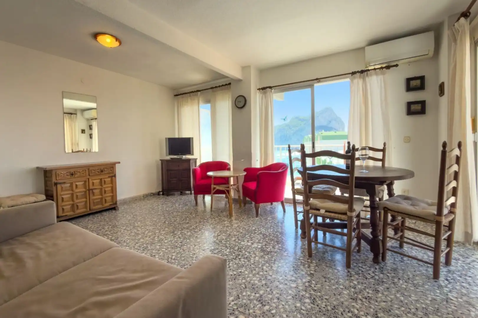 Sala de estar de Apartamento en venta en Calpe / Calp con Aire acondicionado, Calefacción y Terraza