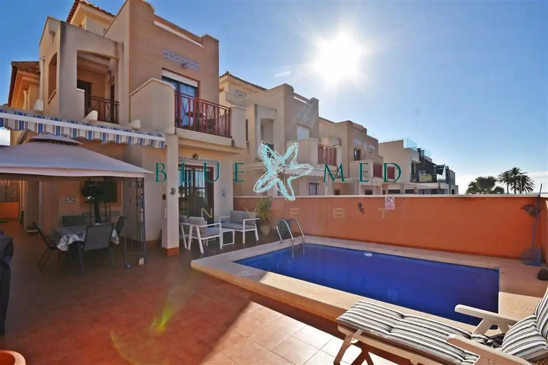 Außenansicht von Haus oder Chalet zum Verkauf in Mazarrón mit Klimaanlage, Terrasse und Schwimmbad