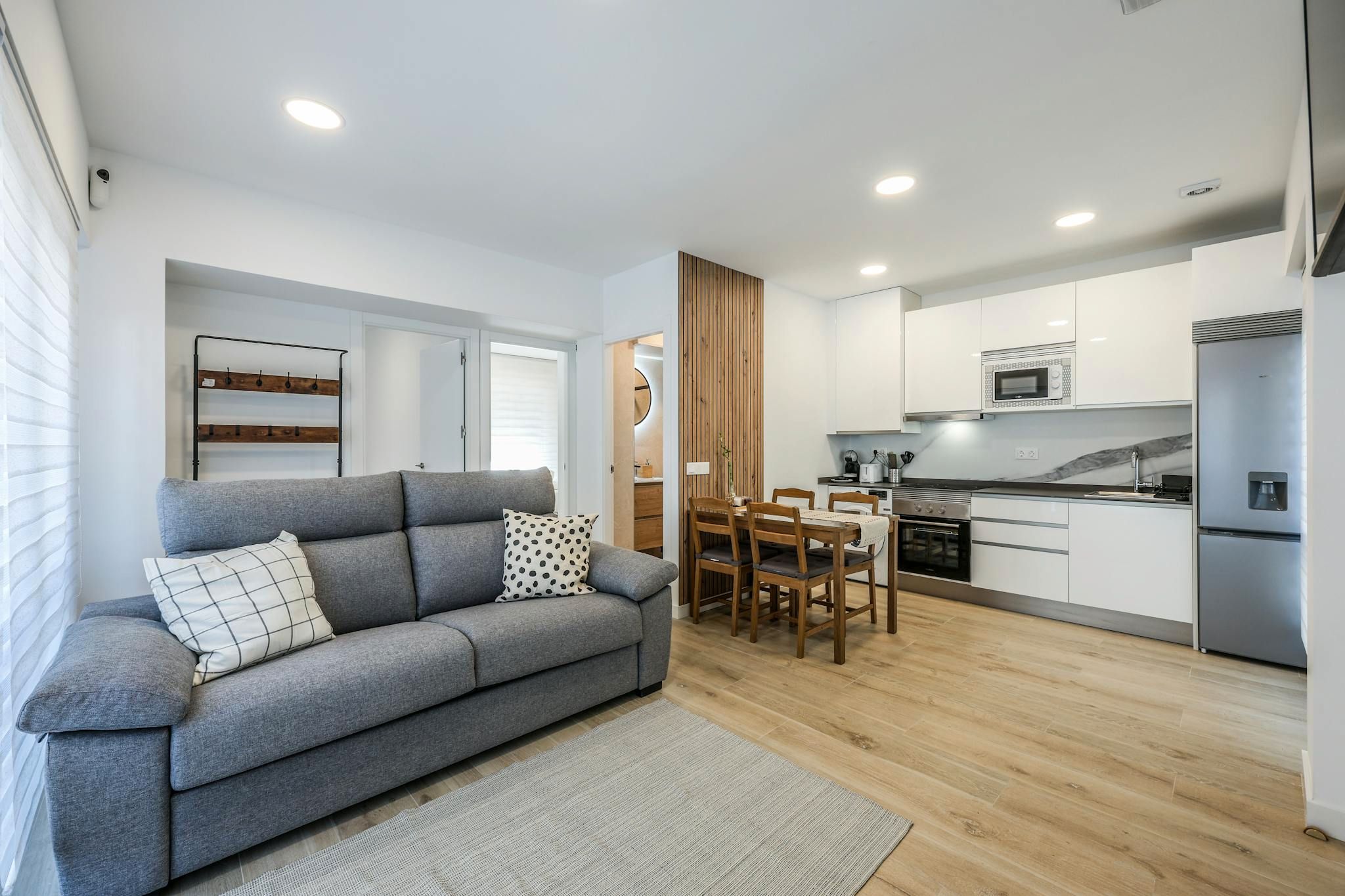 Sala d'estar de Pis de lloguer en  Madrid Capital amb Aire condicionat, Calefacció i Moblat