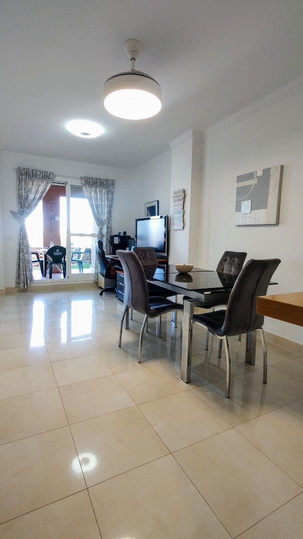 Menjador de Apartament en venda en Mojácar amb Aire condicionat, Jardí privat i Terrassa