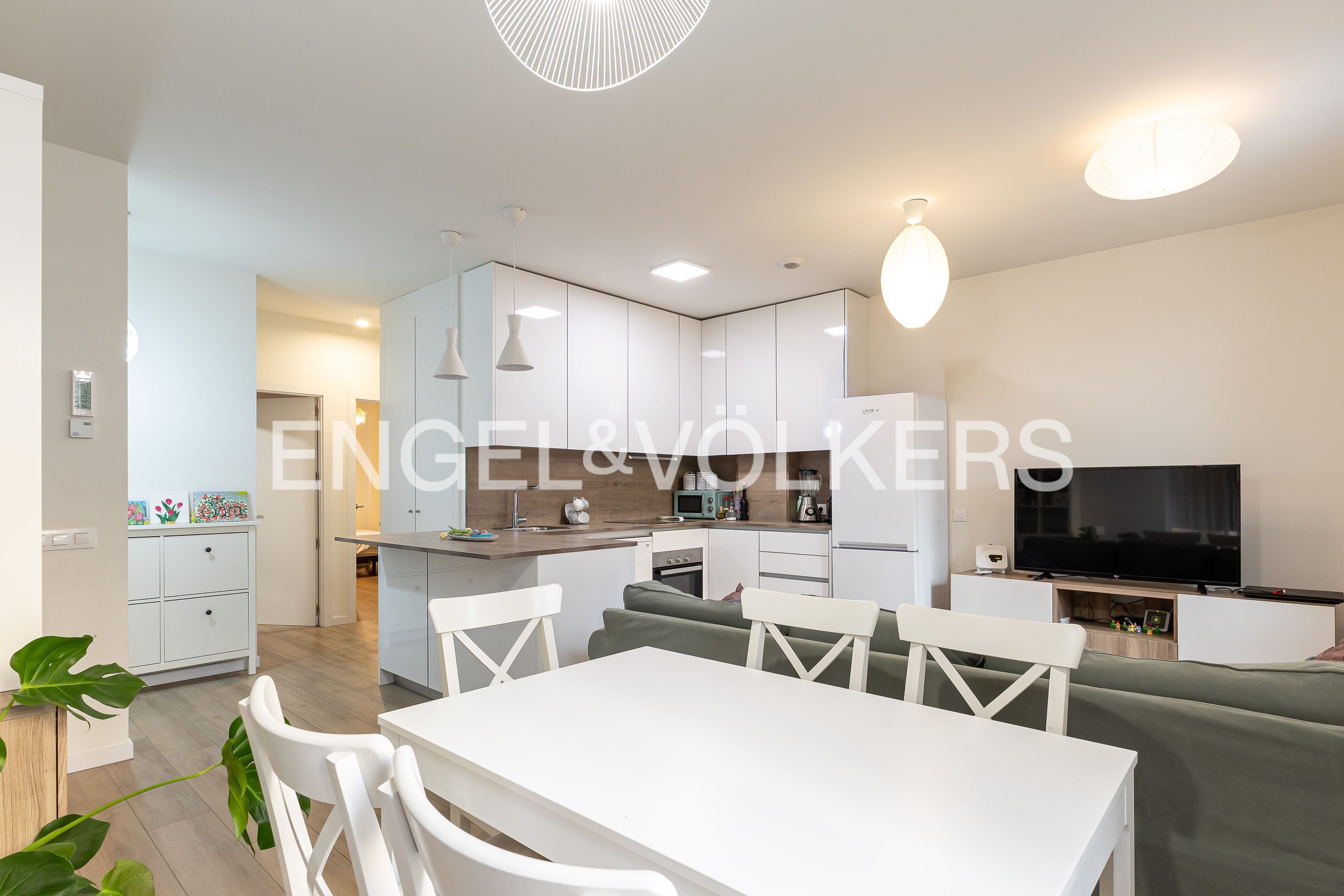 Kitchen of Flat for sale in  Madrid Capital  with Air Conditioner, Heating and Terrace