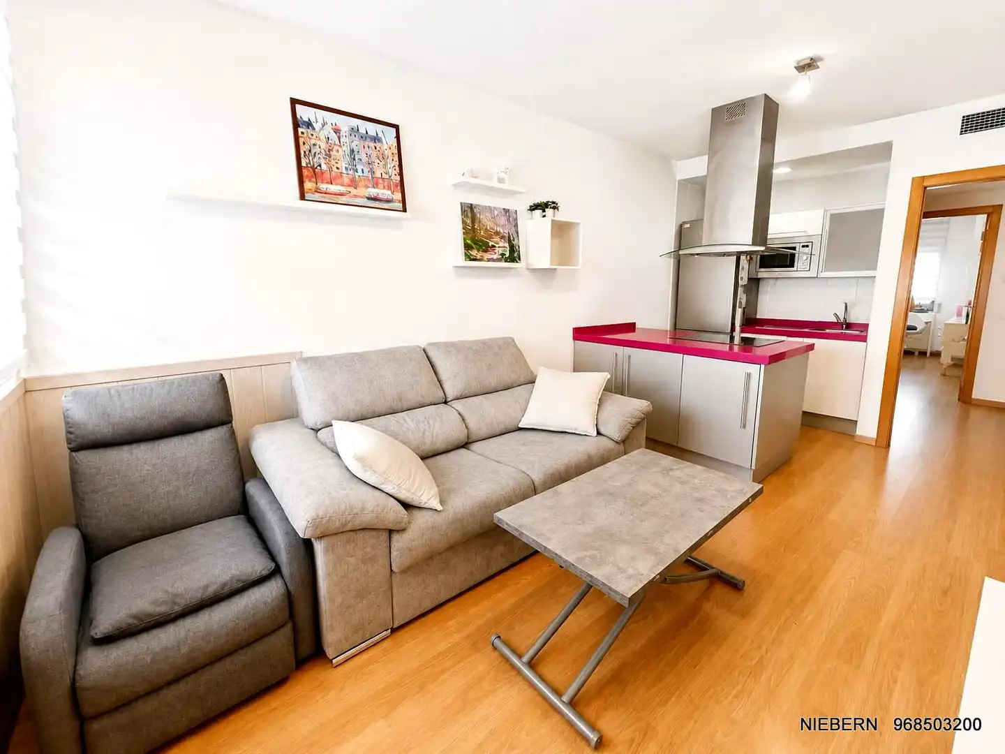 Sala de estar de Piso en venta en Cartagena con Aire acondicionado, Parquet y Trastero