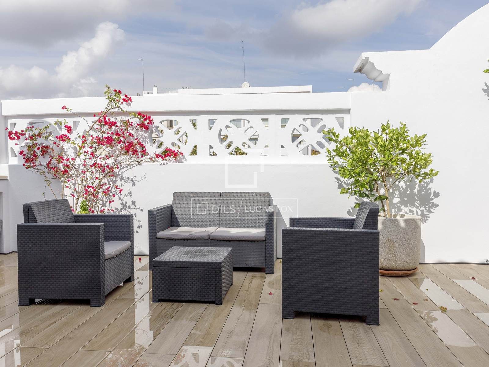 Terraza de Ático de alquiler en  Valencia Capital con Aire acondicionado, Calefacción y Parquet