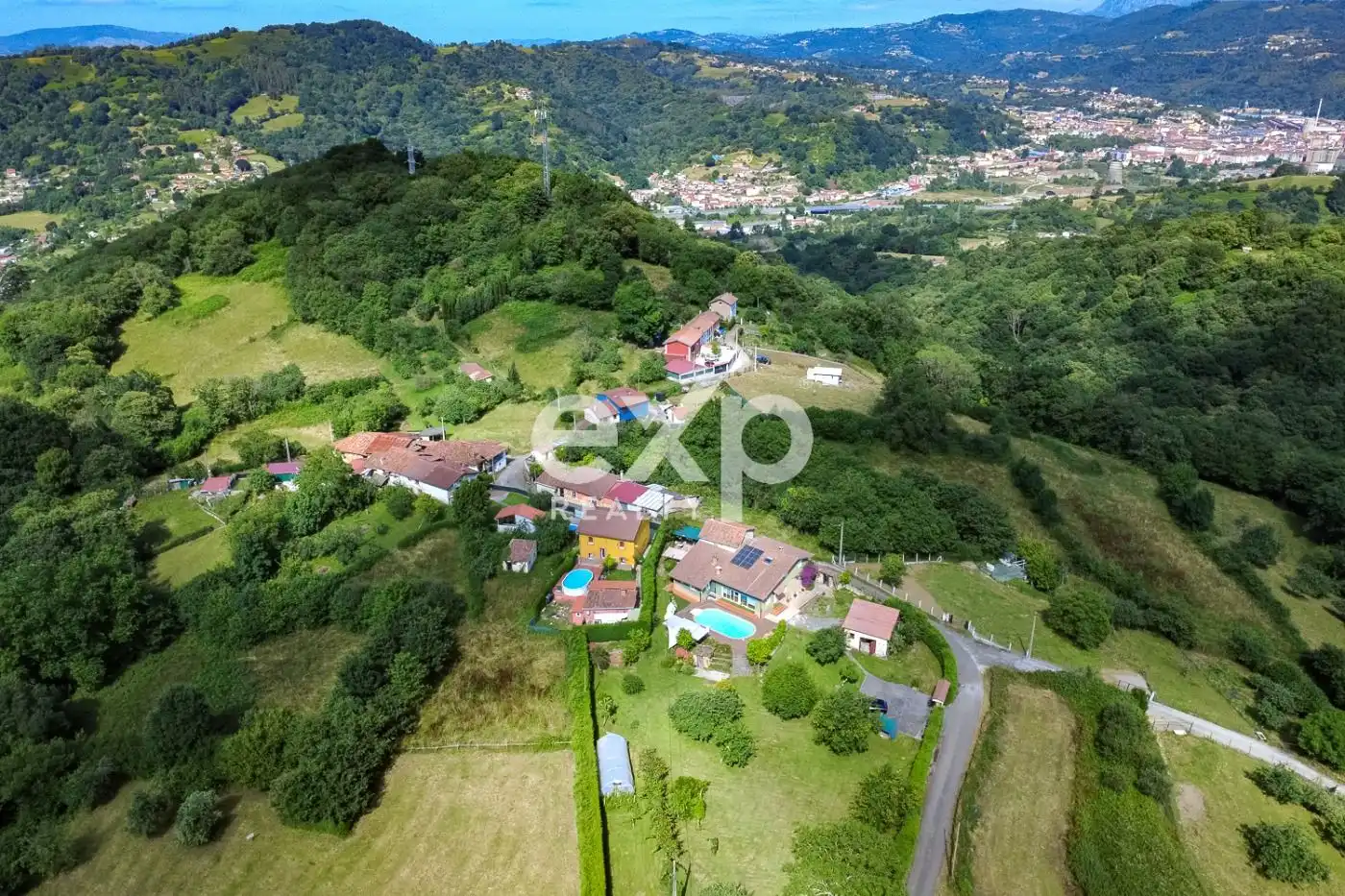 Exterior view of Houses for sale in Langreo  with Heating, Private garden and Swimming Pool