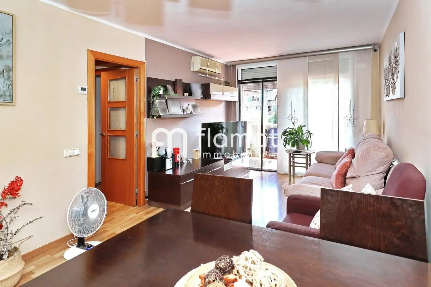 Wohnzimmer von Wohnung zum Verkauf in Badalona mit Klimaanlage, Heizung und Balkon
