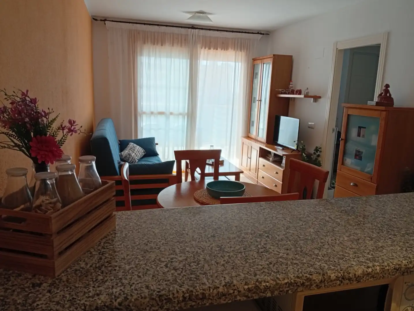 Sala de estar de Apartamento en venta en Calpe / Calp con Aire acondicionado, Calefacción y Jardín privado