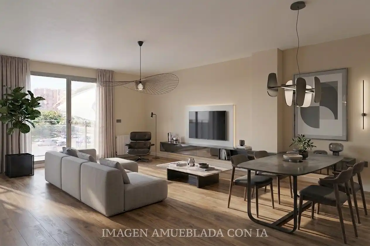Wohnzimmer von Wohnung zum Verkauf in Valencia mit Klimaanlage, Abstellraum und Schwimmbad