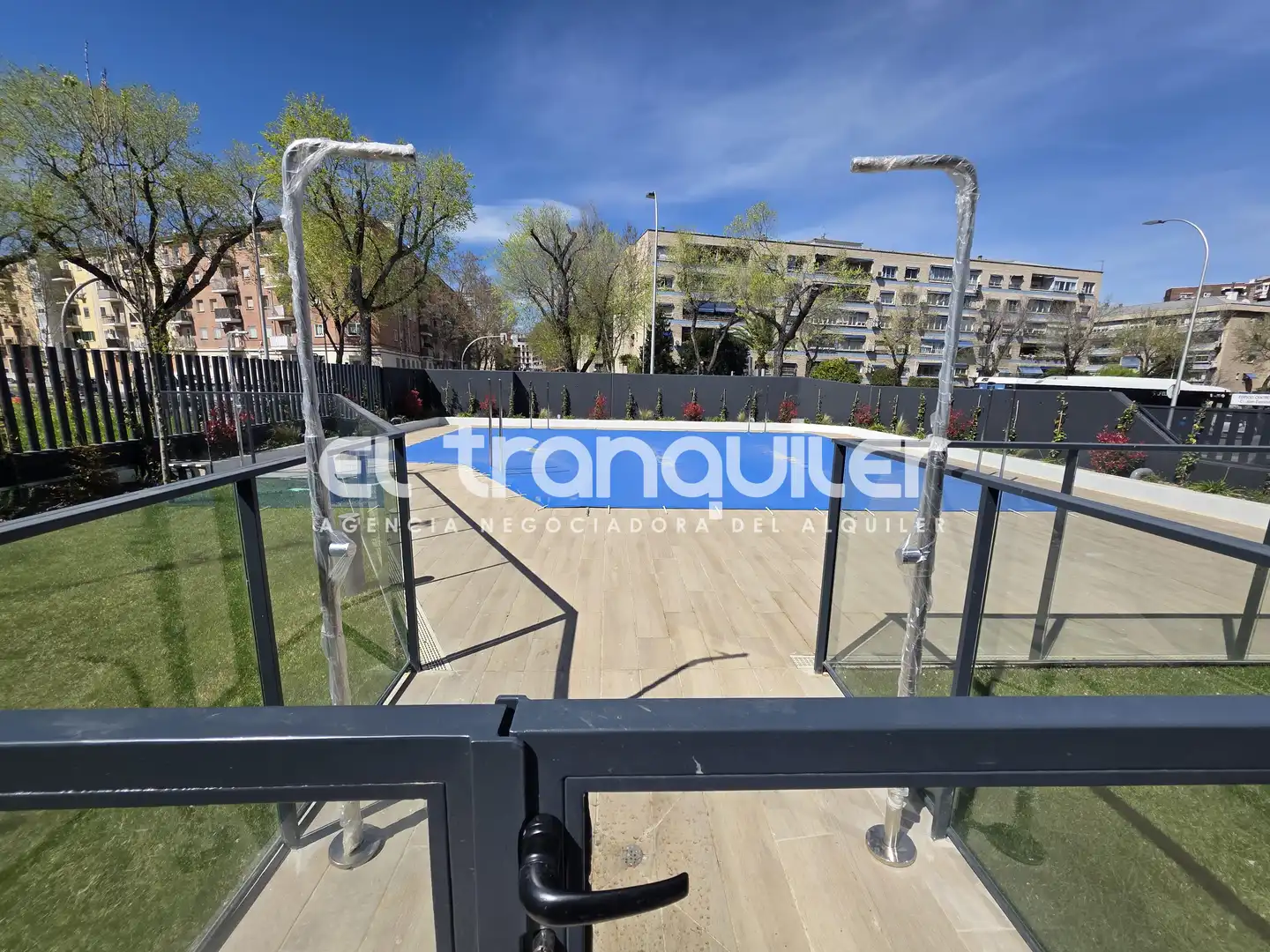 Parking of Flat for rent in Madrid  with Air Conditioner, Terrace and Storage room