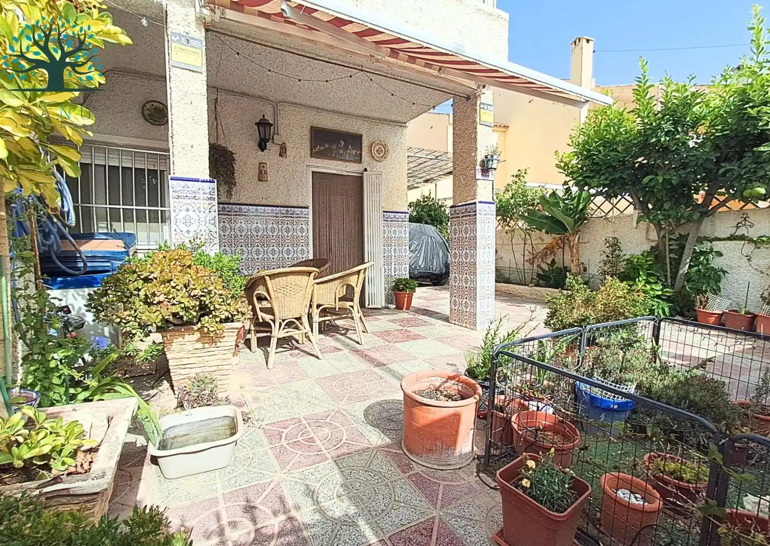 Terrasse von Erdgeschoss zum Verkauf in Mazarrón mit Klimaanlage, Privatgarten und Terrasse
