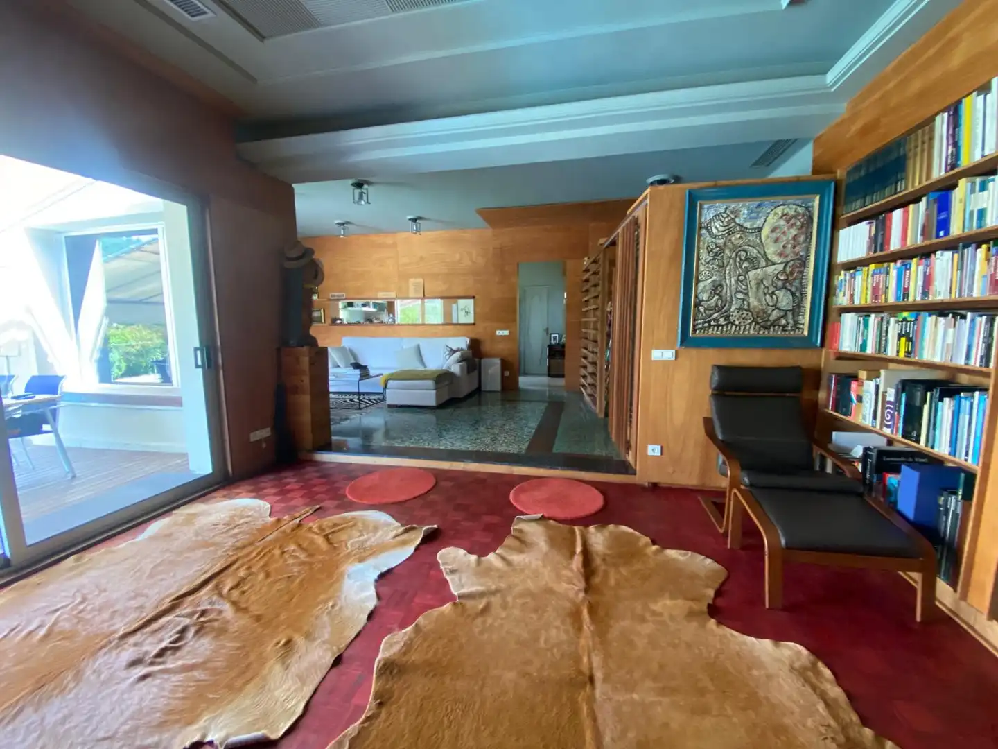 Sala d'estar de Casa o xalet en venda en Leiro amb Aire condicionat, Calefacció i Jardí privat