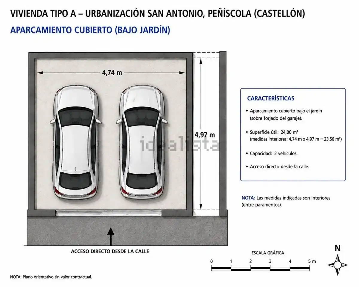 Parking de Casa o chalet en venta en Peñíscola / Peníscola con Aire acondicionado, Jardín privado y Terraza