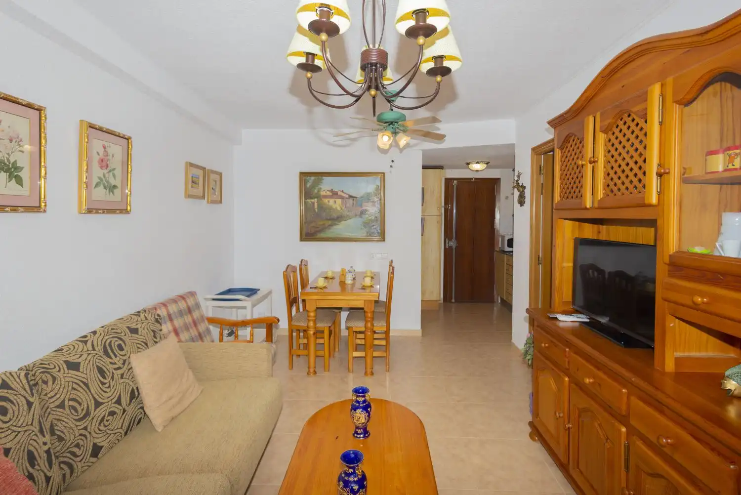 Wohnzimmer von Wohnungen zum Verkauf in Calpe / Calp mit Klimaanlage, Heizung und Terrasse