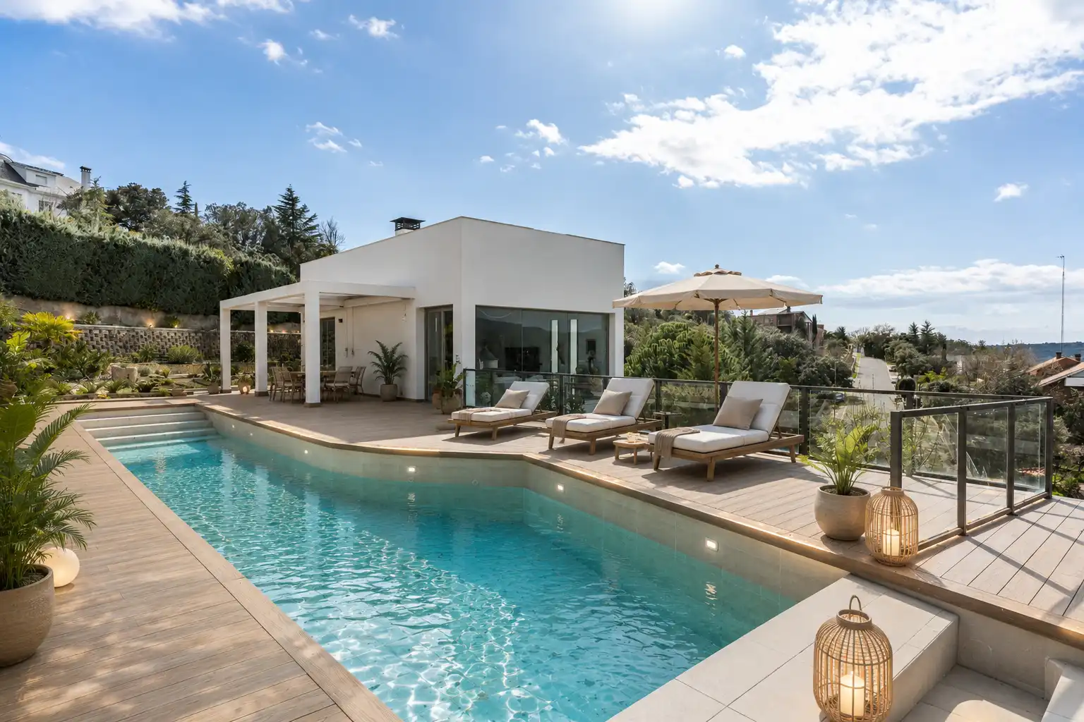 Terraza de Casa o chalet en venta en Las Rozas de Madrid con Aire acondicionado, Calefacción y Jardín privado