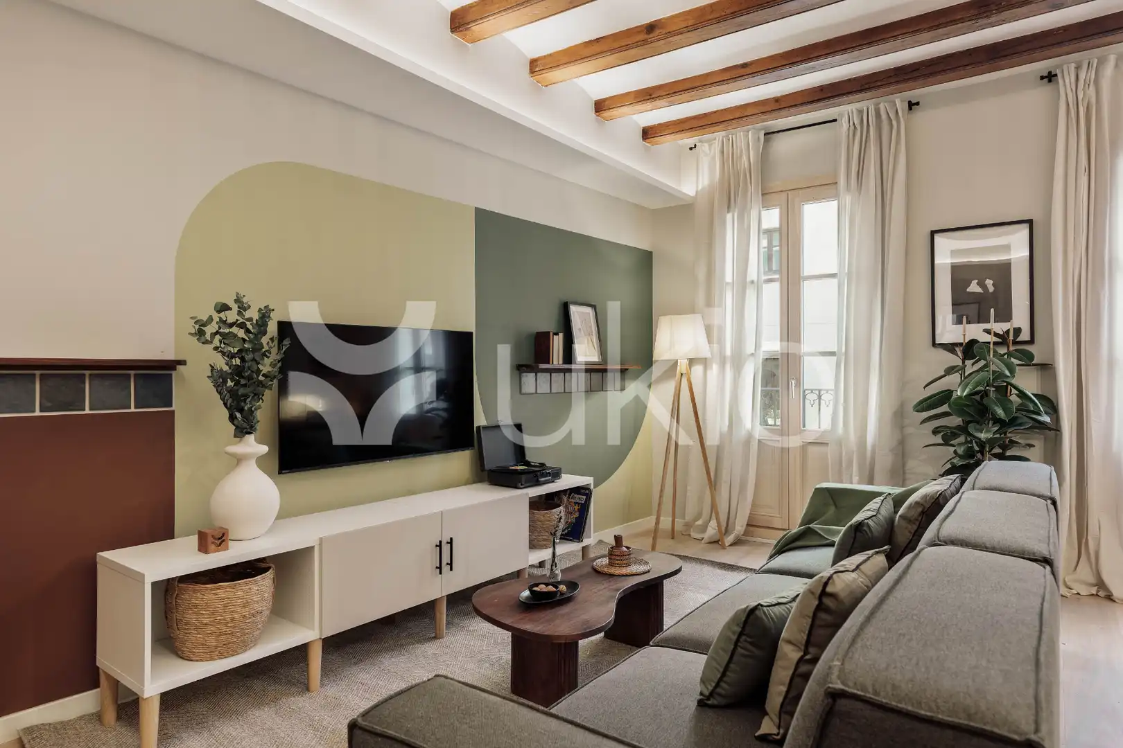 Sala d'estar de Apartament de lloguer en Barcelona amb Aire condicionat, Calefacció i Moblat