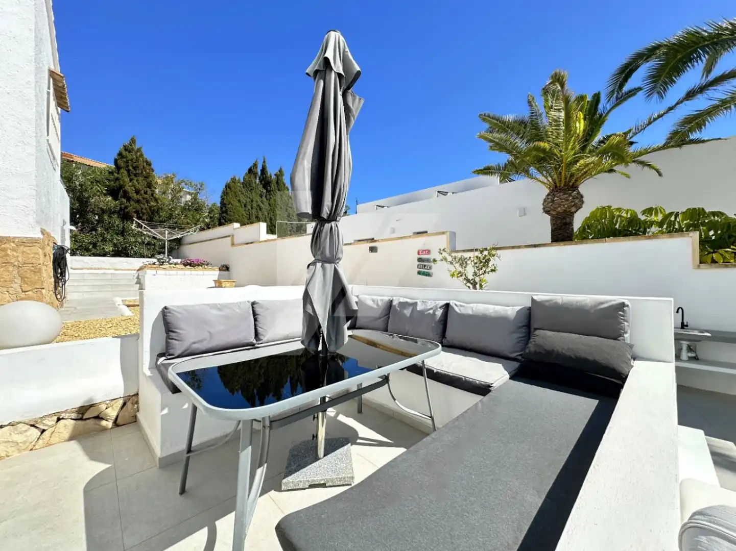 Terrassa de Casa o xalet en venda en Moraira amb Aire condicionat, Calefacció i Jardí privat