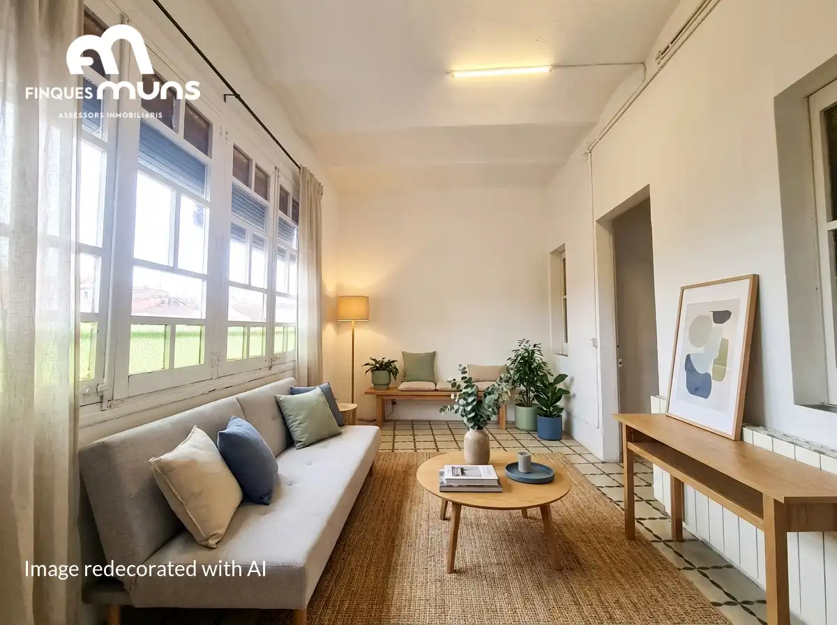 Sala d'estar de Àtic en venda en Girona Capital amb Calefacció i Balcó