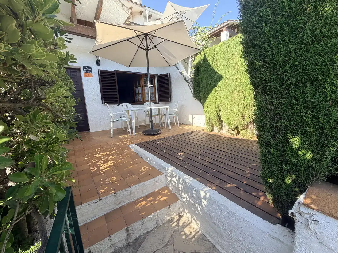 Terrassa de Casa adosada de lloguer en El Vendrell amb Jardí privat, Piscina i Moblat