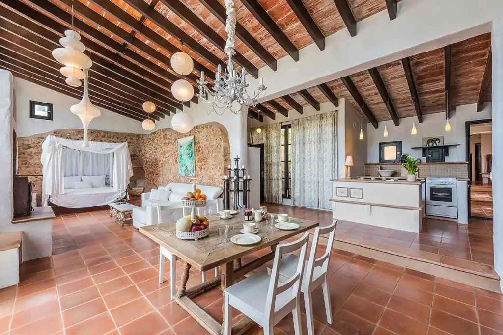 Comedor de Finca rústica en venta en Santanyí con Calefacción, Jardín privado y Terraza