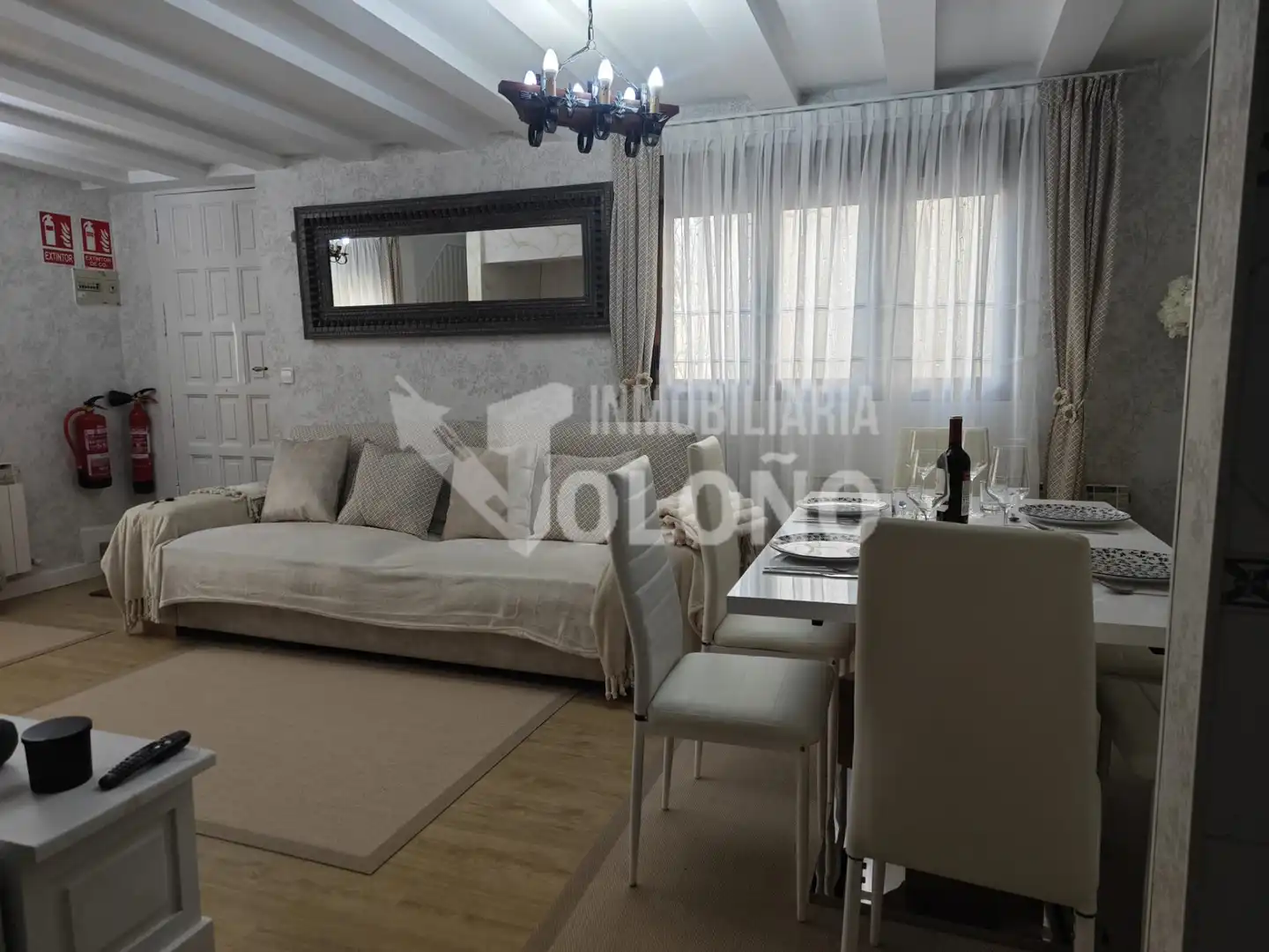 Sala d'estar de Finca rústica en venda en Casalarreina amb Calefacció, Parquet i Traster