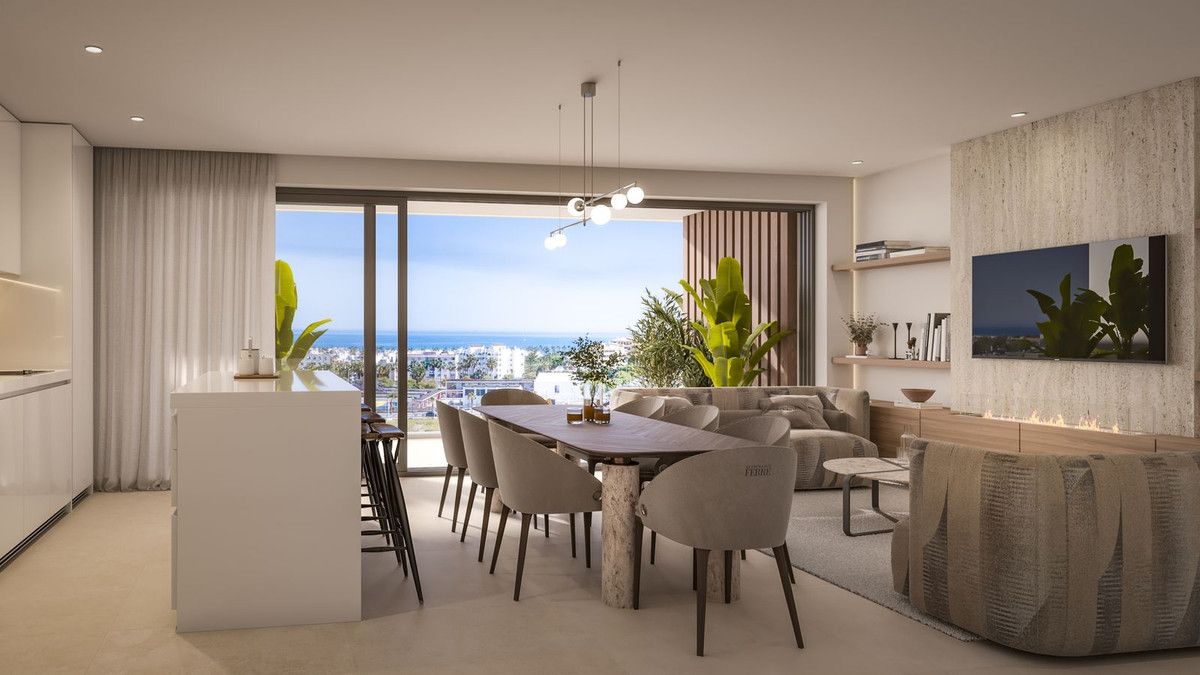 Dining room of Apartment for sale in Marbella  with Air Conditioner, Terrace and Community pool