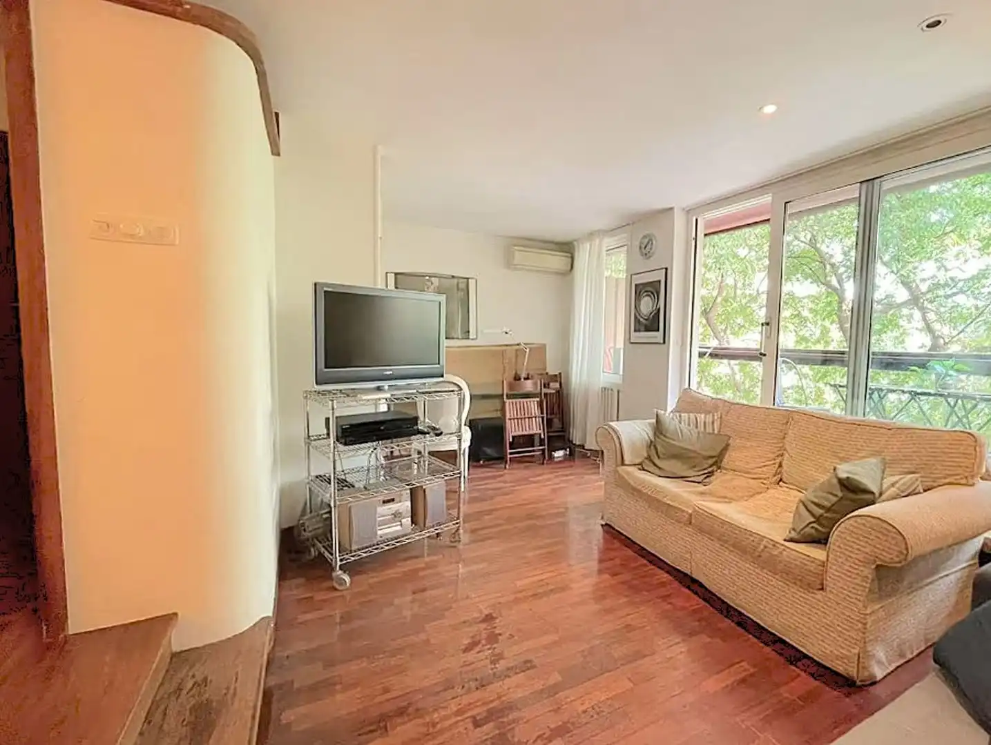 Sala de estar de Piso en venta en Barcelona con Aire acondicionado, Calefacción y Terraza
