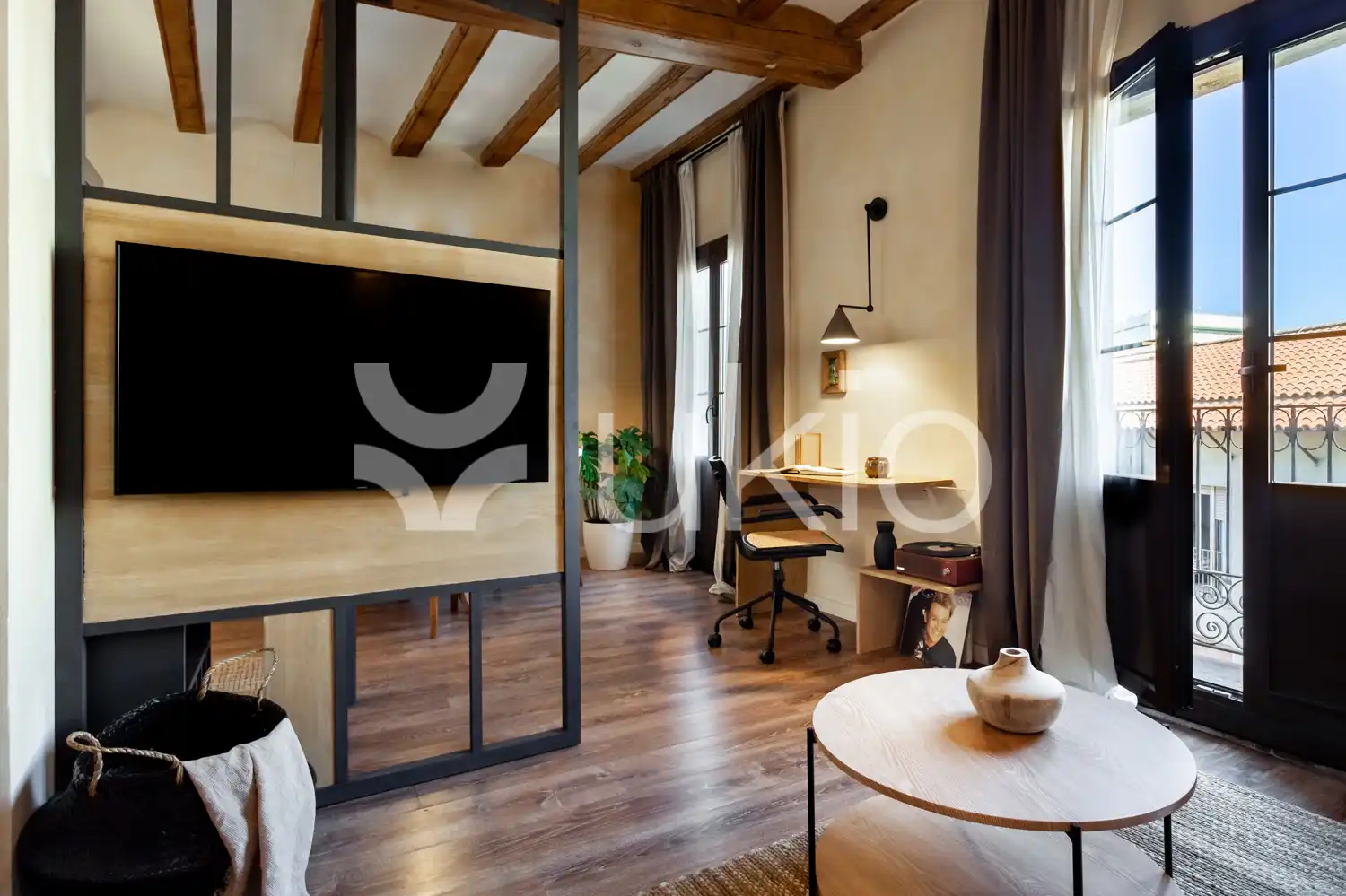 Living room of Study for rent in Barcelona  with Air Conditioner, Heating and Terrace
