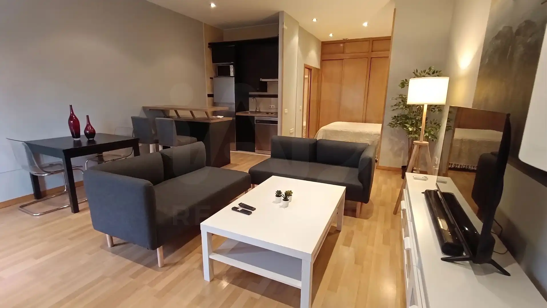 Living room of Flat for rent in Madrid  with Air Conditioner and Heating