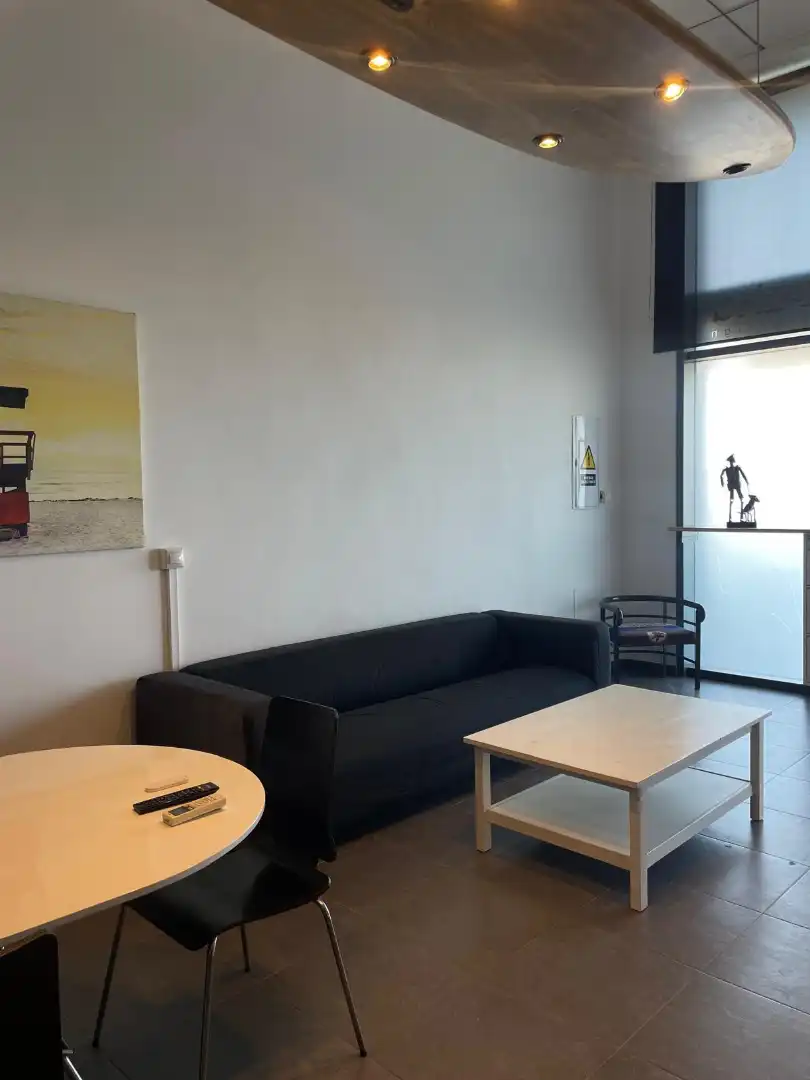 Sala d'estar de Pis de lloguer en Roquetas de Mar amb Aire condicionat, Calefacció i Moblat