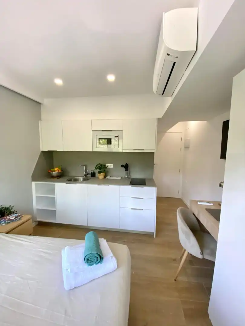 Küche von Wohnung zur Miete in Madrid mit Klimaanlage, Heizung und Privatgarten