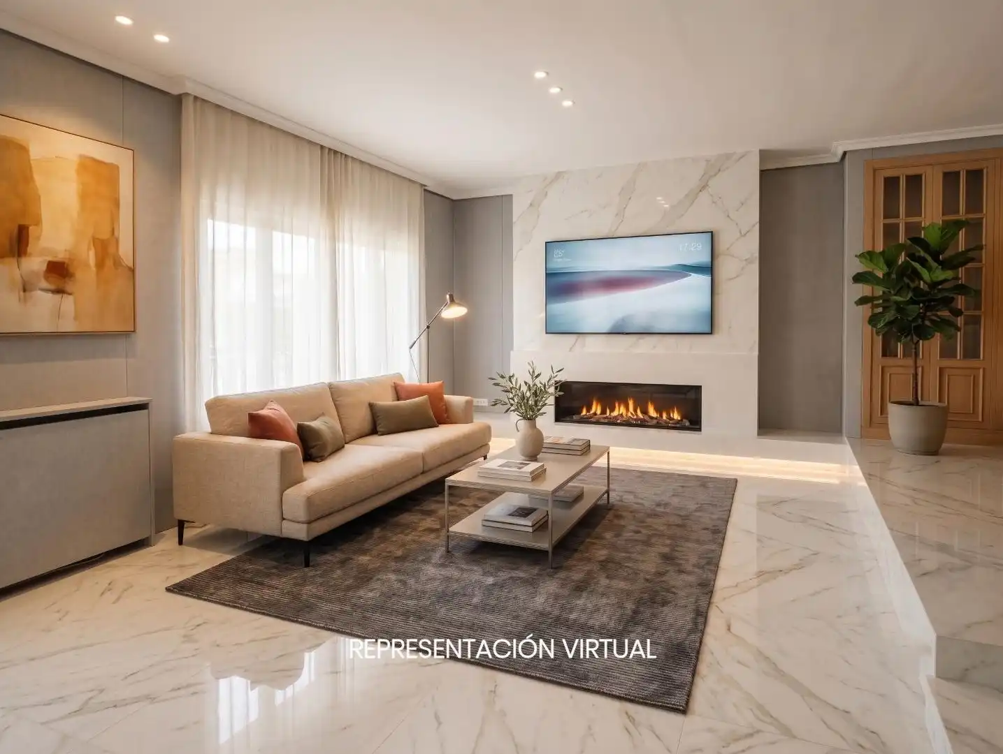 Living room of Detached homes for sale in Galapagar  with Air Conditioner, Heating and Private garden