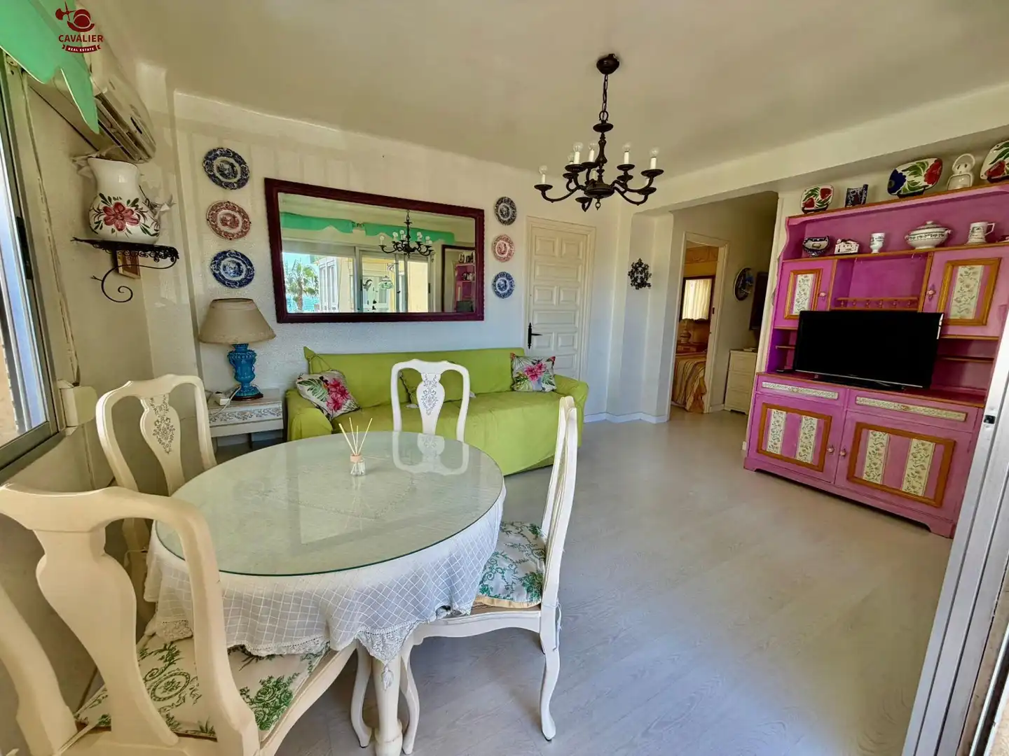 Comedor de Piso de alquiler en Vélez-Málaga con Aire acondicionado, Jardín privado y Terraza
