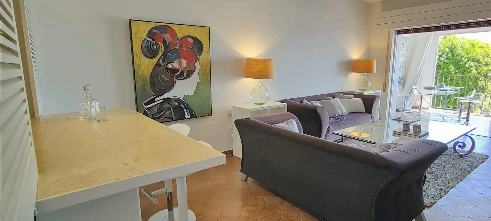 Sala d'estar de Pis en venda en Marbella amb Aire condicionat, Calefacció i Terrassa