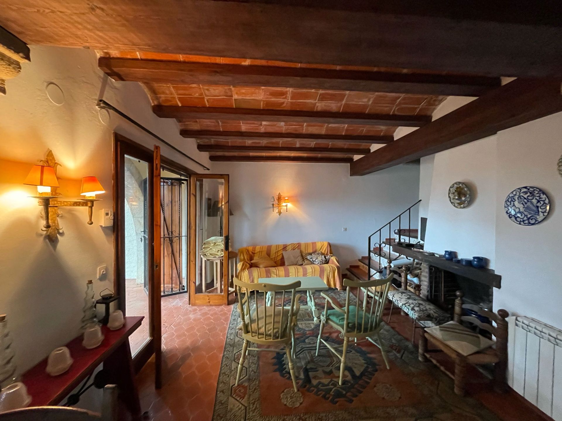 Sala d'estar de Casa adosada en venda en Santa Cristina d'Aro amb Jardí privat, Terrassa i Balcó