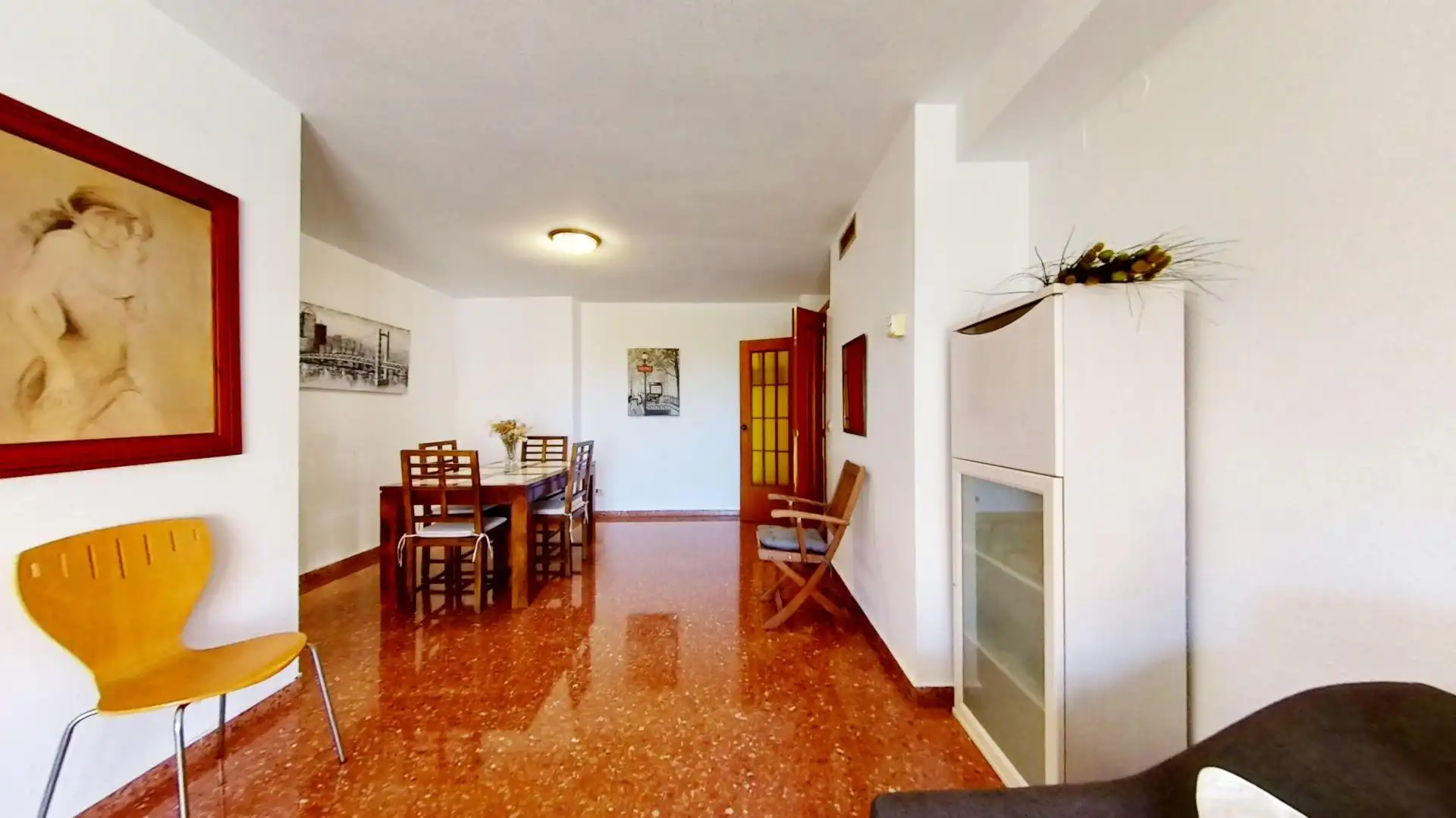 Wohnzimmer von Wohnung zur Miete in Valencia mit Terrasse, Möbliert und Balkon