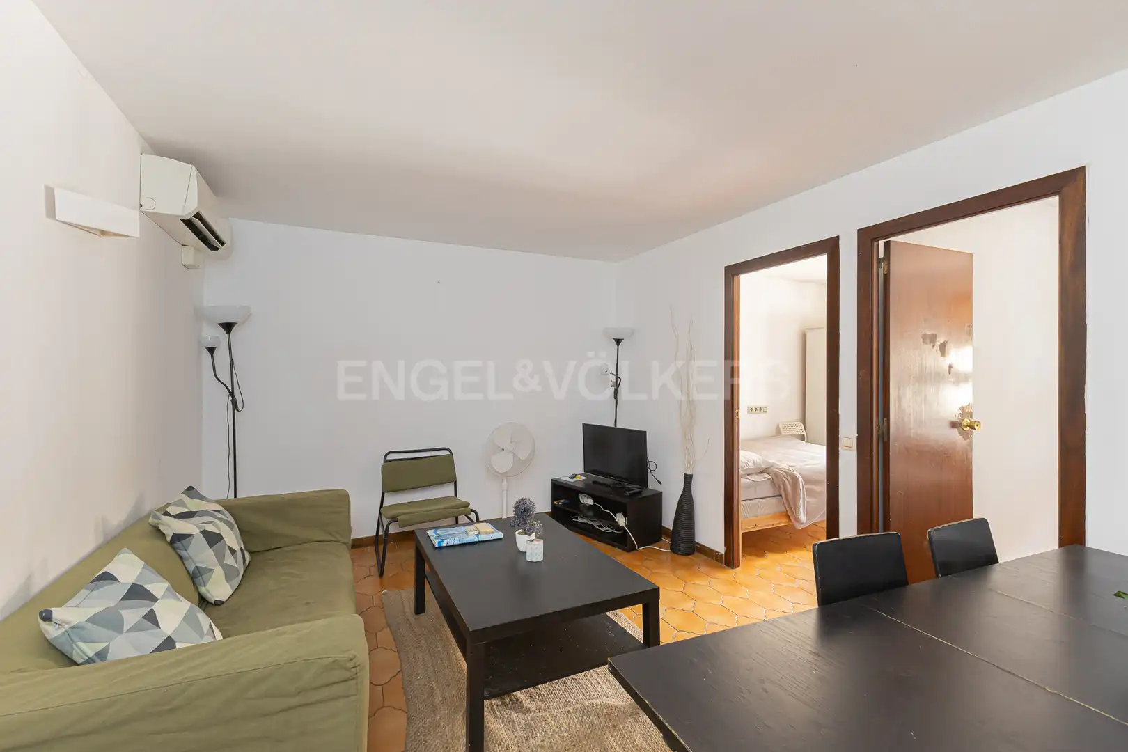 Living room of Flat for rent in Barcelona  with Air Conditioner, Heating and Furnished