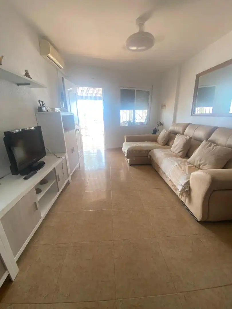 Living room of Flat for rent in Roquetas de Mar  with Air Conditioner, Heating and Private garden