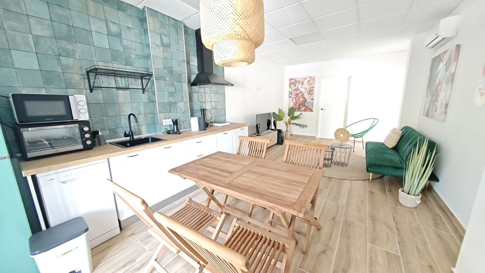 Cocina de Planta baja de alquiler en Sagunto / Sagunt con Aire acondicionado, Amueblado y Horno