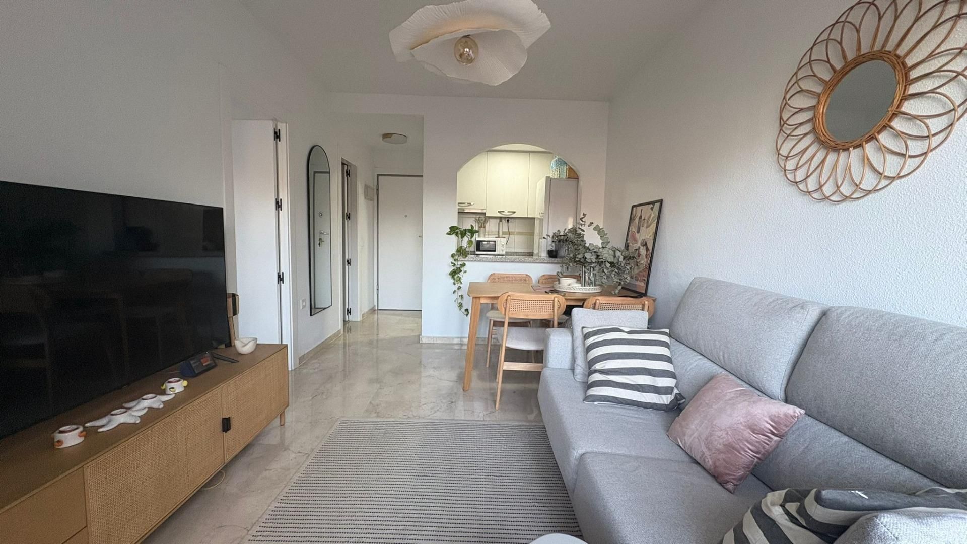 Living room of Flat for rent in Málaga Capital  with Air Conditioner, Furnished and Balcony