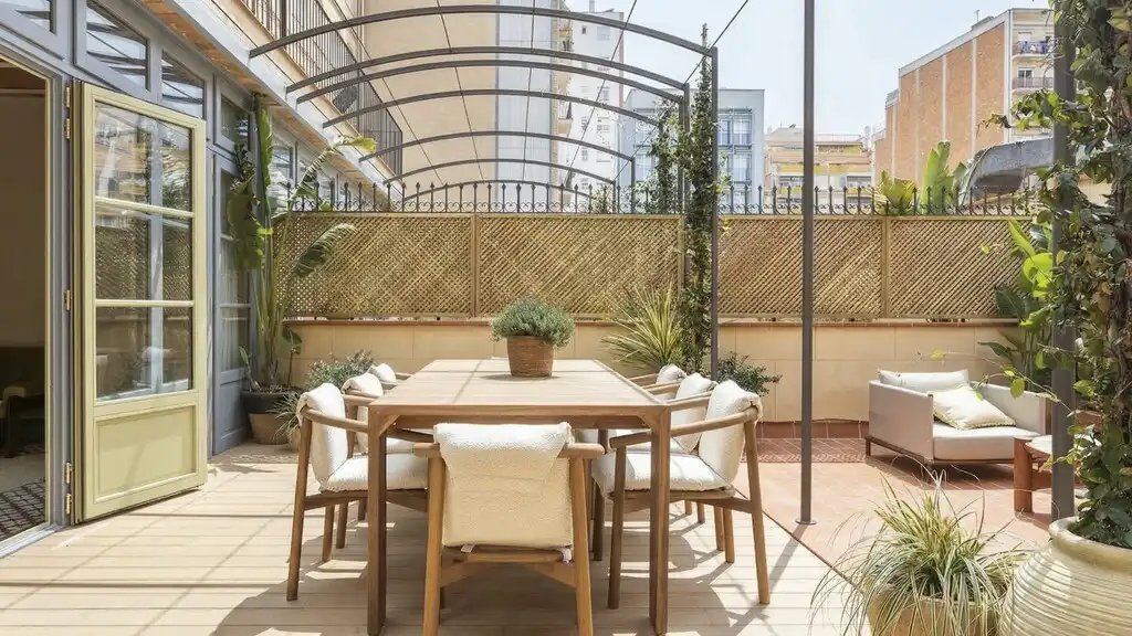Terraza de Apartamento en venta en Barcelona con Aire acondicionado, Jardín privado y Parquet
