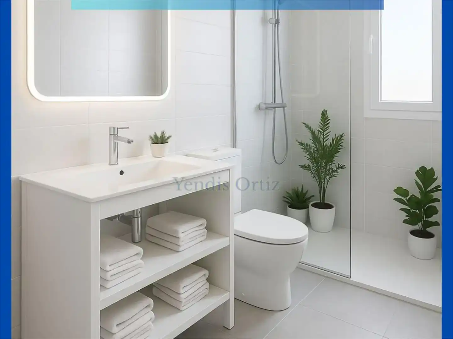 Badezimmer von Wohnung zum Verkauf in Sant Antoni de Portmany mit Klimaanlage und Balkon
