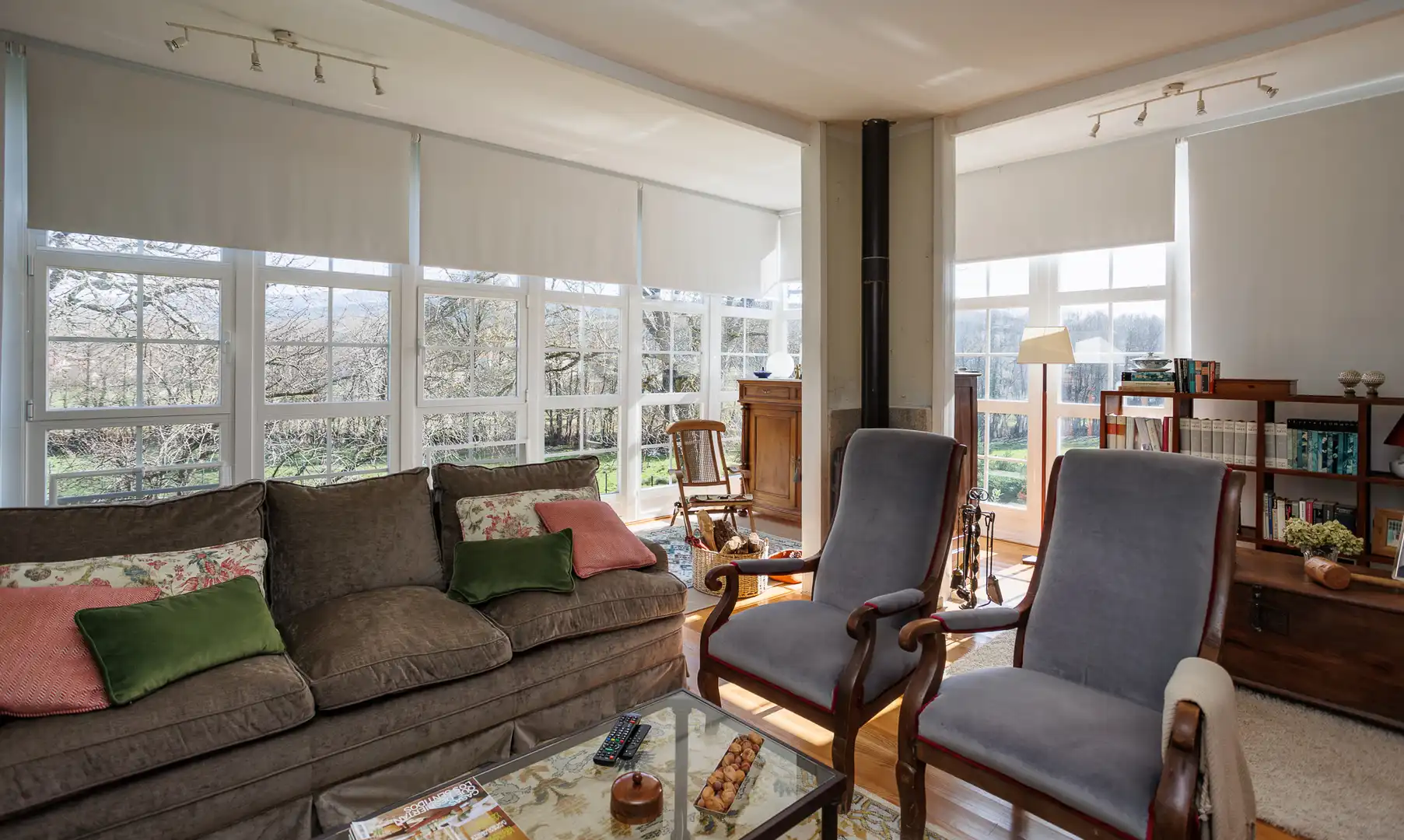 Sala de estar de Finca rústica en venta en Vilar de Barrio con Piscina