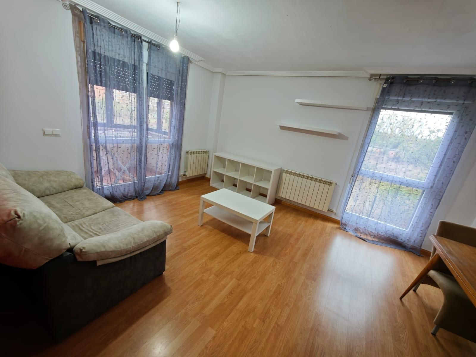 Sala d'estar de Estudi de lloguer en San Andrés del Rabanedo amb Calefacció, Parquet i Terrassa