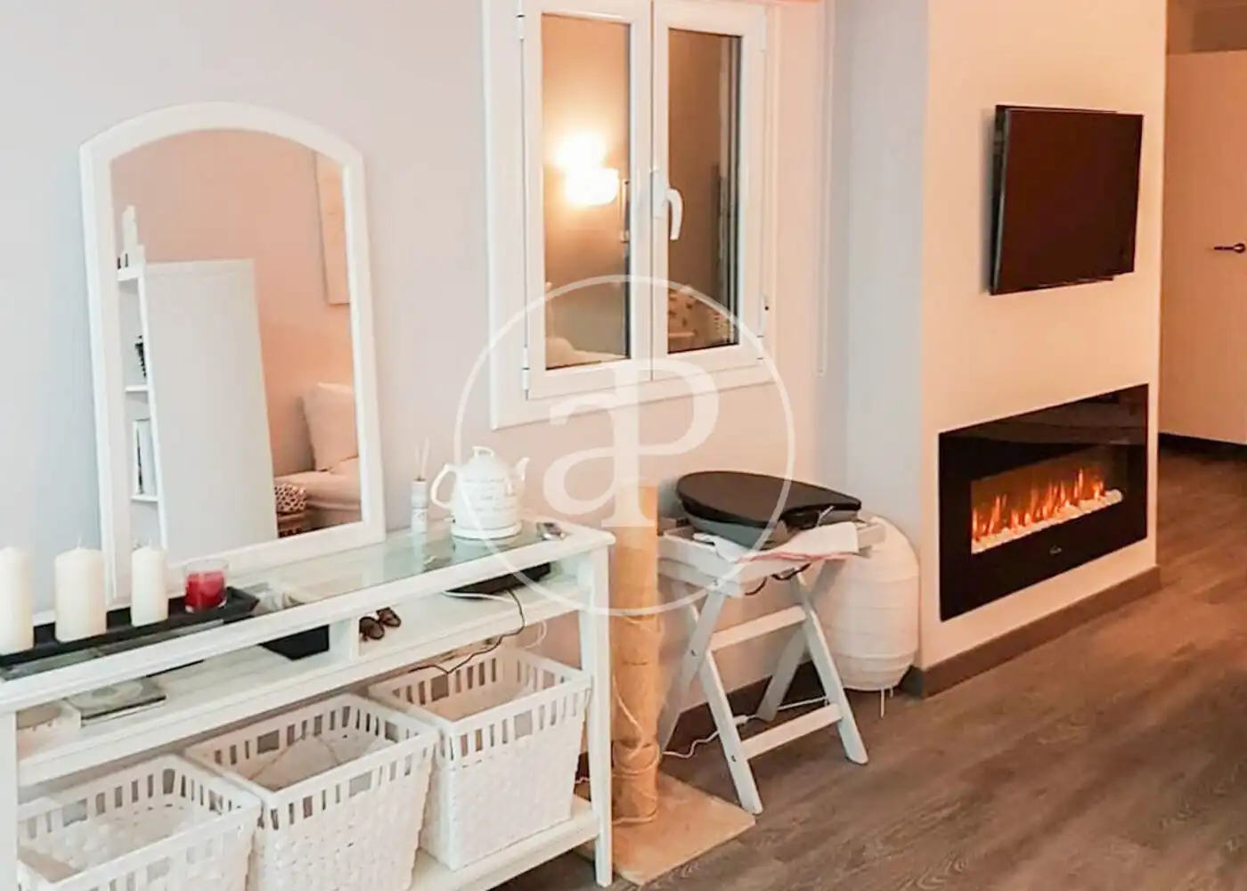 Wohnzimmer von Wohnung zum Verkauf in Barcelona mit Klimaanlage, Heizung und Terrasse