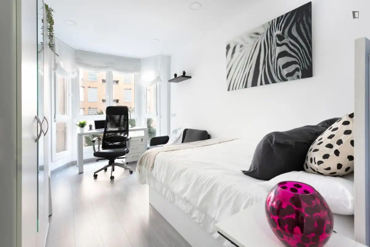 Bedroom of Apartments for rent in Madrid  with Heating, Furnished and Oven